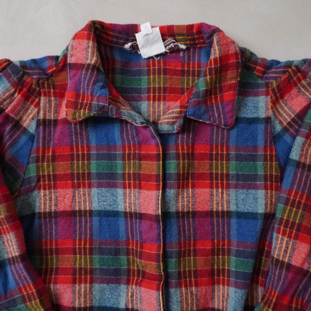 Vintage Marc D'Alcy Wool Plaid Shirt 10 Womens Medium Multi Color Button Up - Picture 2 of 8